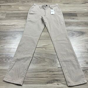 Mango Beige Slim-Fit Twill Chino Trousers Barna Men's Size 29 MSRP $79.99 NWT